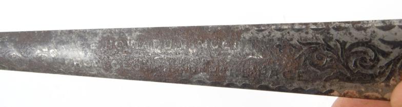 Steel Irish thug fighting knife by W. Thornhill & Co London, with sheath, 23cm long : For - Image 10 of 11