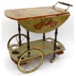 Two tier Sorrento style drinks trolley, 68cm high x 80cm wide x 45cm deep : For Condition Reports