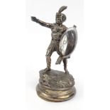 Mappin & Webb Sheffield plated pen holder of a Moari warrior, impressed and lozenge mark to reverse,