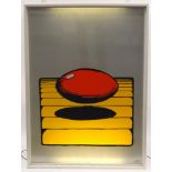 Martin Shaw 67 - Acetate float picture, housed in a contemporary white painted wooden frame, 94cm