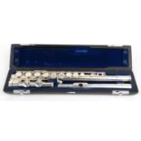 Cased Gemeinhardi American silver flute, numbered H82847 :For Condition Reports please visit www.