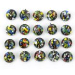 Selection of bright multi-coloured glass buttons, each 0.5cm diameter :For Condition Reports