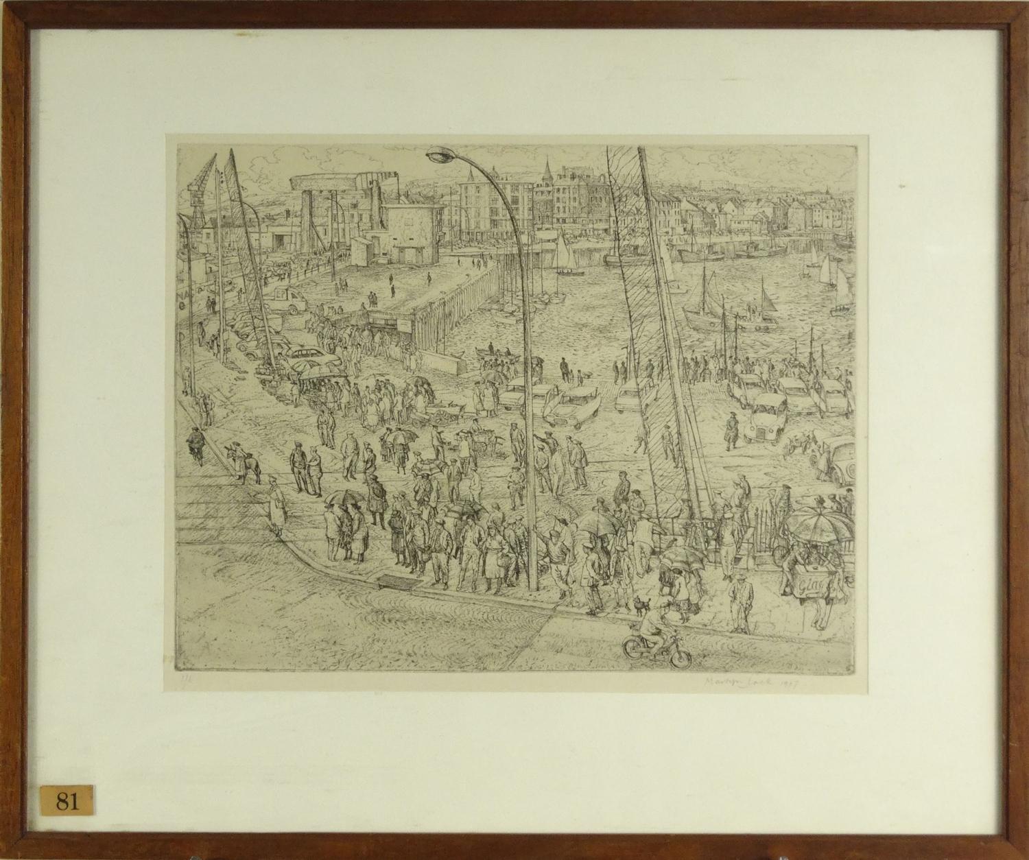 Martyn Lack 1967 - Two etchings titled 'French Harbour' and 'Quayside in France', both - Image 2 of 18
