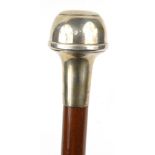 Woodens silver topped walking stick, hallmarked Birmingham 1997, 91cm long :For Condition Reports