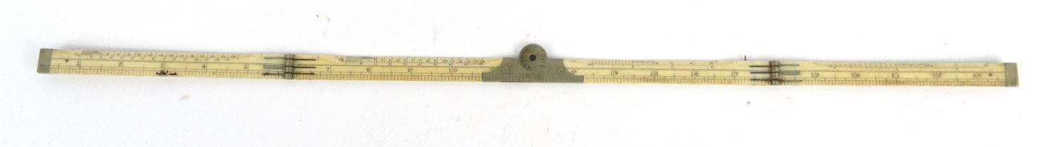 Victorian ivory folding ruler, W.W Worsnop Derby, 17cm long when closed :For Condition Reports - Image 10 of 20