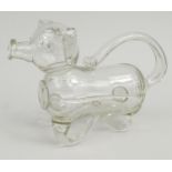 Novelty interest pig glass decanter, 27cm diameter :For Condition Reports please visit www.