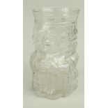 Novelty seated glass Toby jug, 16cm high :For Condition Reports please visit www.eastbourneauction.