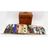 Box of LP records including Small Faces, Bad Manners, Quadrophenia, Hollies, Blues Brothers, etc :