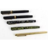 Selection of fountain pens including Conway Stewart, Swan and Sheaffer, the largest 13.5cm long :For