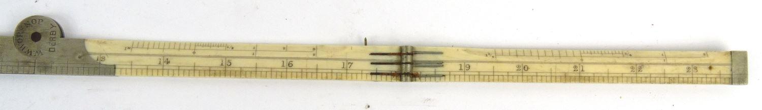 Victorian ivory folding ruler, W.W Worsnop Derby, 17cm long when closed :For Condition Reports - Image 11 of 20