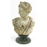 Antique marble bust of Juno, 42cm high :For Condition Reports please visit www.eastbourneauction.