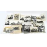 Group of horseracing interest original black and white photographs including examples of horses