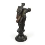 L.M. Laufente limited edition bronze figure group of two dancers numbered 458/3500, raised on a