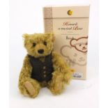 Boxed limited edition Steiff musical bear - Howard, with certificate number 139/1500, the bear