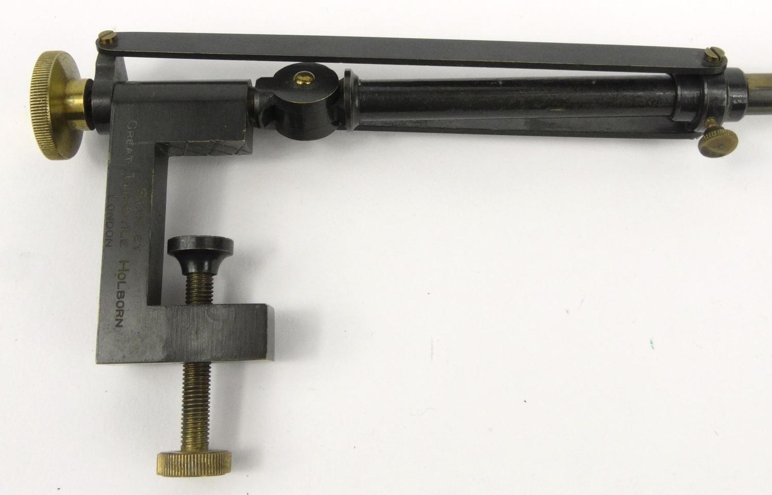 Stanley telescopic brass tabletop instrument, Stanley, Great Tunstall, Holborn, London, housed in - Image 3 of 5