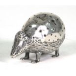 Novelty silver hedgehog pin cushion, Birmingham 1901, 7cm long