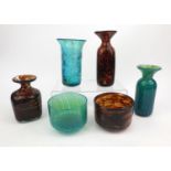 Group of six Mdina glass items, the largest 20cm high All are in generally good condition, no