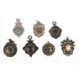 Seven silver jewels, approximate weight 56.0g