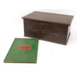 Naval interest British East Indian Ship Exeter oak document box, 'Exeter Third Voyage' to the front,