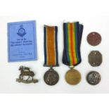 Military interest World War I medals including Victory and War medals awarded to T-202458 PTE.C.G.