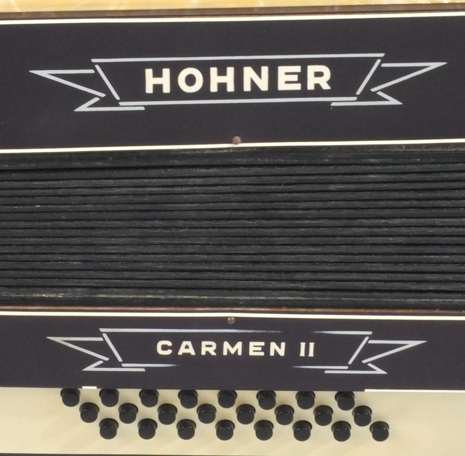 Hohner Carmen II piano/accordion with case, 39cm wide - Image 4 of 5