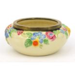 Clarice Cliff Newport pottery fruit bowl with floral decoration, 10cm high There is general