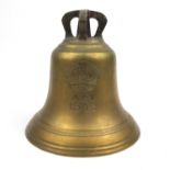 WWII RAF Air Ministry brass air raid scrabble bell - This bell dated 1943 from Manston Aerodrome