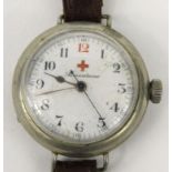 Military interest Red Cross Samaritaine wristwatch, 3.5cm diameter
