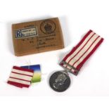 Military interest Naval General Service medal with Near East bar for E.D.SUTHERLAND in original box