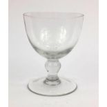 Masonic interest glass goblet, W. Bro M.C. George, 23rd September 1954, Thurlow Park Lodge, 14cm