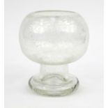 Nuutajarvi Finnish Art glass vase, etched marks to the base, 17cm high