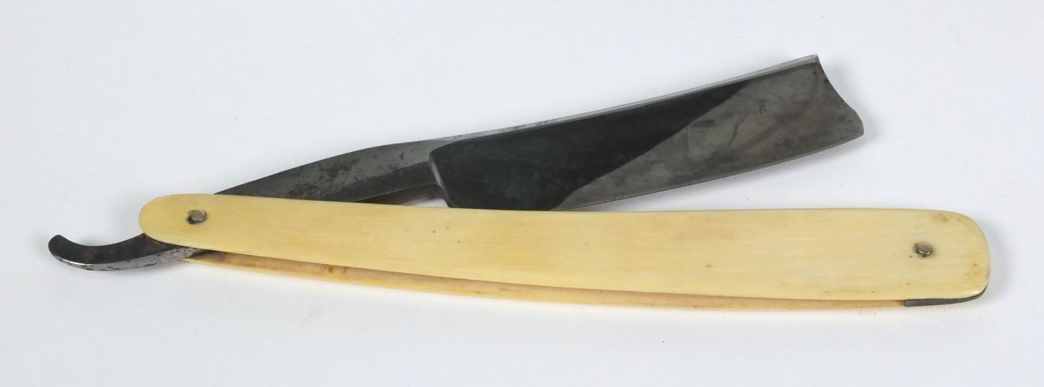 Mappin & Webb oak cased set of two gentleman's ivory handled cut throat razors, Toulmin & Gale, - Image 6 of 6