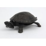 Novelty cast iron tortoise table bell, 17cm diameter