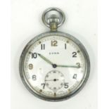 Military interest Cyma gentleman's pocket watch, numbered T2501 to back, 5cm diameter