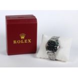 Rolex Oyster Perpetual Air-King-Date stainless steel gentleman's wristwatch with black dial,