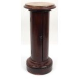 Victorian circular mahogany stand with inset marble top, the top 36cm diameter x 80cm high