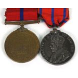 1911 Metropolitan Police Coronation medal for PC E. Hall, together with a 1902 medal for PC Hall