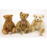 Three Steiff bears comprising the Millennium 32 teddy bear, Teddy Bear 30 made for Danbury Mint