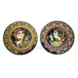 Two Rosenthal Studioline Bjorn Wiinblad design plates decorated with stylised figures and an