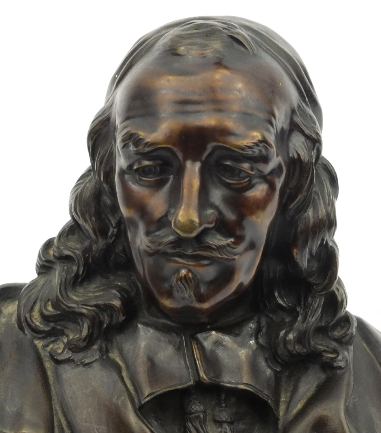 Victorian bronze of the French 17th century playwright Pierre Corneille, 29cm high - Image 2 of 4