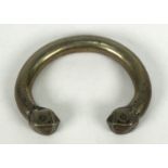 Middle Eastern bronze anklet, 10cm diameter