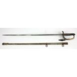 Wilkinson dress sword, numbered 38384 to blade, 100cm long