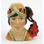 Kevin Francis Clarice Cliff character jug of an Art Deco lady, limited edition 41/350, 14cm high