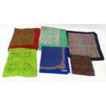 Assorted lady's silk scarves including Liberty, Jacqmar and Gina Ruccini