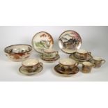 Oriental Japanese Satsuma bowl hand painted with ladies, character mark to base, and a selection