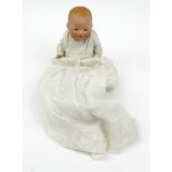 Armand Marseille bisque headed baby doll, impressed marks to back, 13cm high