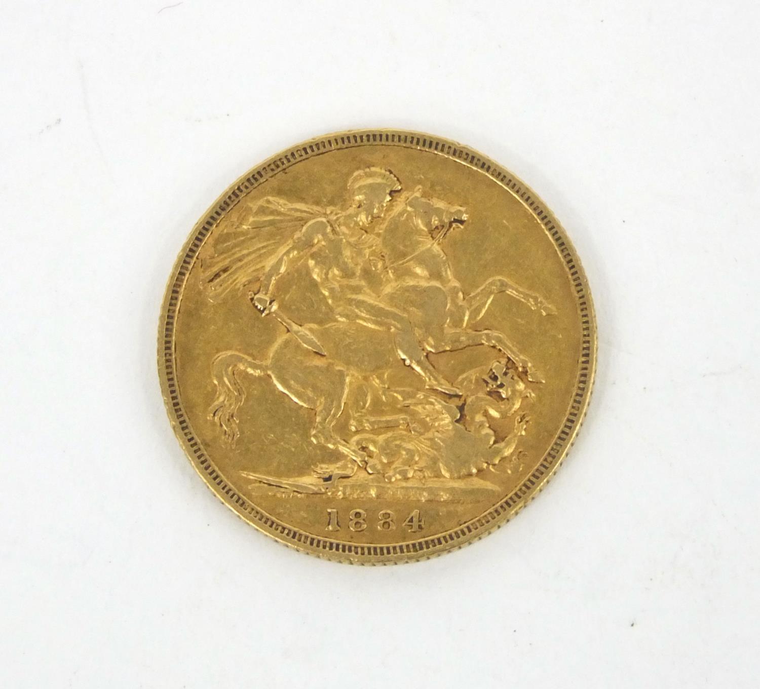 Queen Victoria 1884 gold sovereign - Image 2 of 3