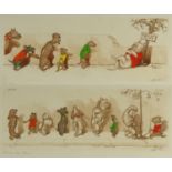 Two Arthur Boris O'Klien hand coloured pencil signed engravings 'The Dirty Dogs of Paris', both