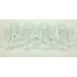 Two sets of six Waterford Crystal glasses, the larger set each 14cm high