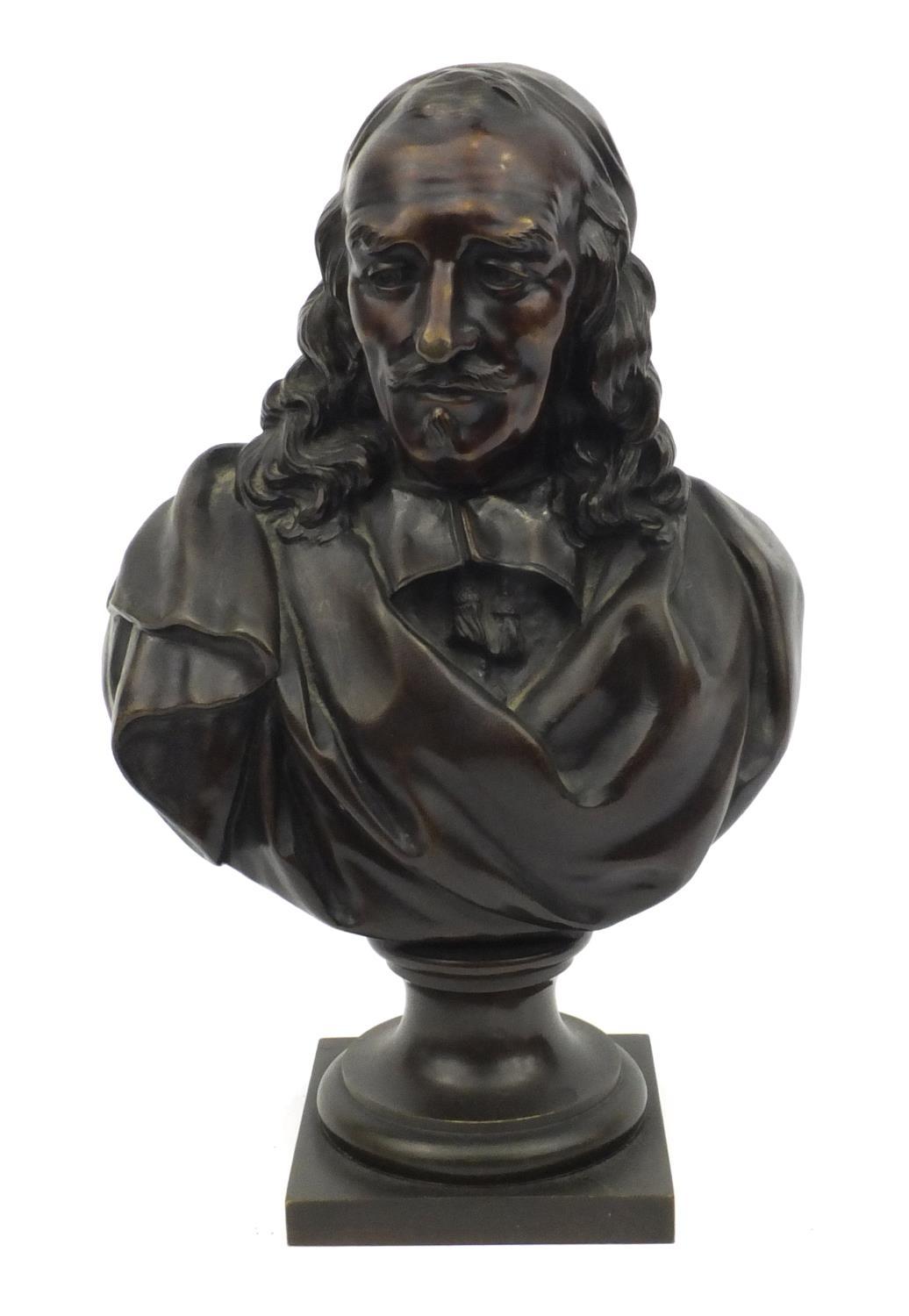 Victorian bronze of the French 17th century playwright Pierre Corneille, 29cm high